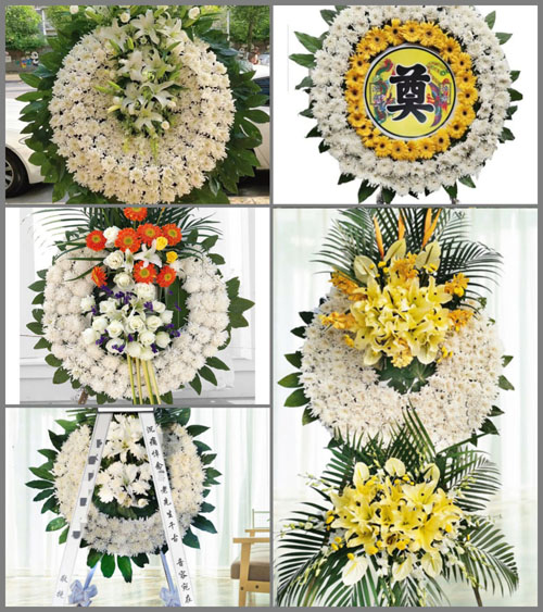 湖北黄冈市黄梅县蔡山镇八号脚村花圈速递